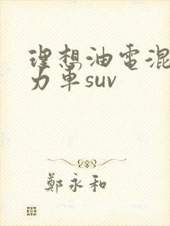 理想油电混合动力车suv