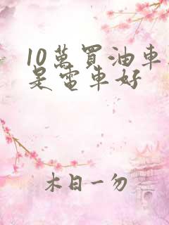 10万买油车还是电车好