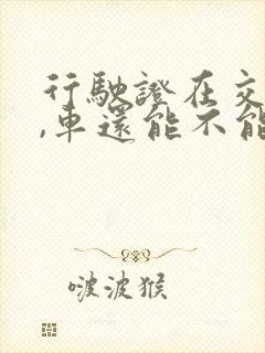 行驶证在交警队,车还能不能开