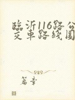 临沂116路公交车路线图