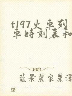 t197火车列车时刻表和经过站