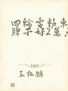 四轮电动车哪个牌子好2万元左右的