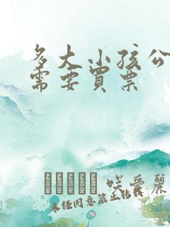 多大小孩公交车需要买票
