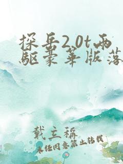 探岳2.0t两驱豪华版落地价格