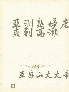 亚洲熟妇老熟女爽到高潮