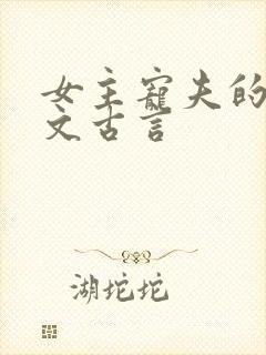 女主宠夫的甜宠文古言