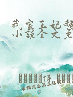 我家王妃超凶的小说全文免费阅读