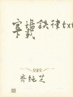 官场铁律txt下载