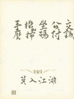 手机坐公交车怎么扫码付钱
