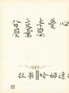 公交卡爱心卡什么意思