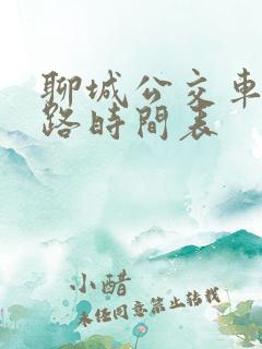 聊城公交车g5路时间表 聊城公交车g5路时间表