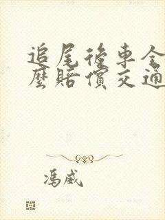追尾后车全责怎么赔偿交通费