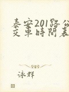 泰安201路公交车时间表