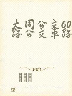 大同公交607路公交车路线查询