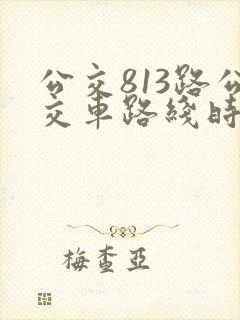 公交813路公交车路线时间表