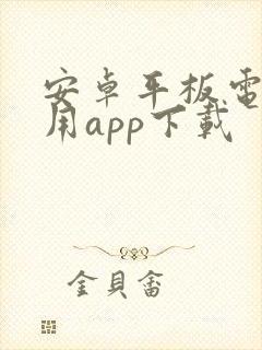 安卓平板电脑专用app下载