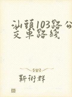 汕头103路公交车路线