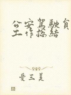 公安驾驶员个人工作总结