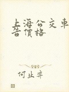 上海公交车身广告价格