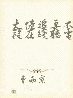 大佬追妻不择手段在线听电子书