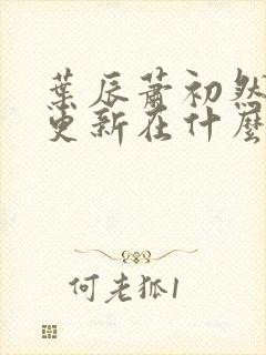 叶辰萧初然最快更新在什么时候