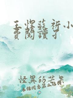 王悍苏祈小说免费阅读孑