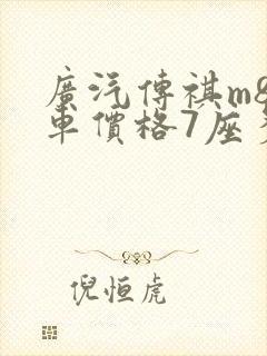 广汽传祺m8油车价格7座多少钱