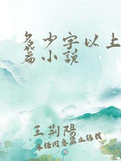 多少字以上是长篇小说
