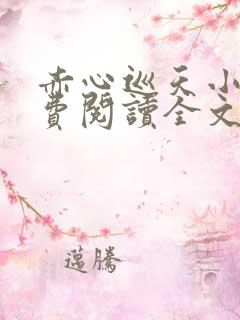 赤心巡天小说免费阅读全文无删减