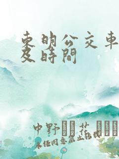 东明公交车路线及时间