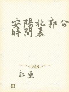 安阳北郭公交车时间表