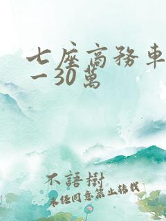 七座商务车20一30万