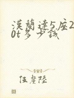 汉兰达5座2.0t多少钱