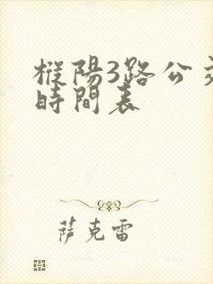 枞阳3路公交车时间表