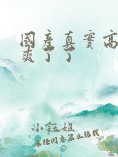 国产真实高潮太爽了了