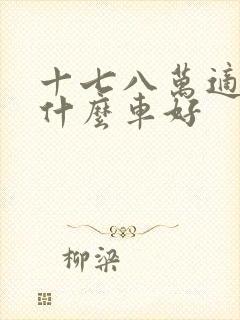 十七八万适合买什么车好