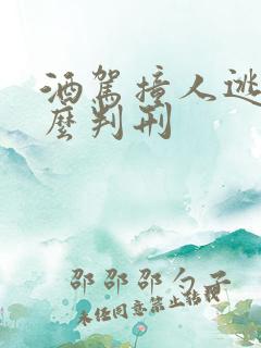 酒驾撞人逃逸怎么判刑