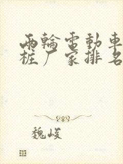 两轮电动车充电桩厂家排名