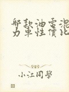 哪款油电混合动力车性价比高