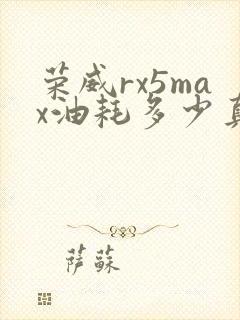 荣威rx5max油耗多少真实油耗
