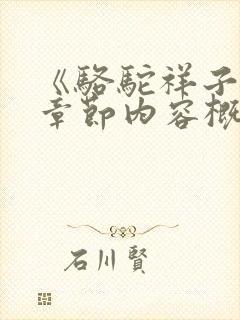 《骆驼祥子》各章节内容概括