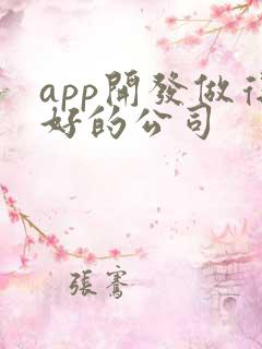 app开发做得好的公司