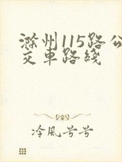 滁州115路公交车路线