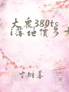 大众380tsi落地价多少钱