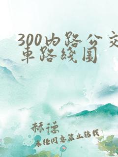 300内路公交车路线图