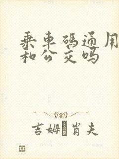 乘车码通用地铁和公交吗