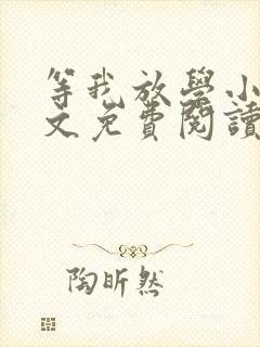 等我放学小说全文免费阅读