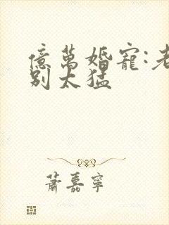 亿万婚宠:老公别太猛 亿万婚宠:老公别太猛