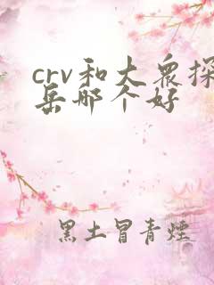 crv和大众探岳哪个好