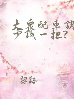 大众配车钥匙多少钱一把?
